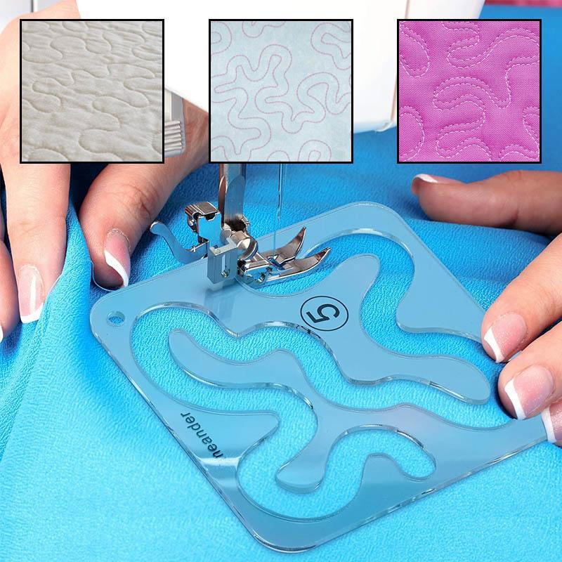 Machine Quilting Template Transparent Acrylic 12 Patterns