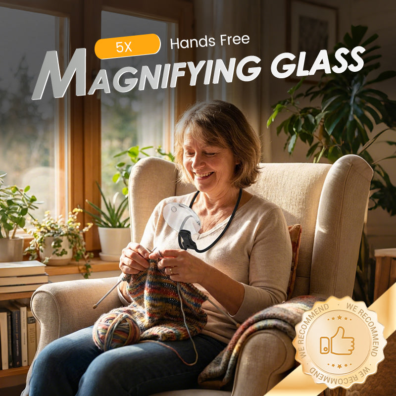 Magnifying Glasses Hands-Free 5X & 10X Flexible Neck