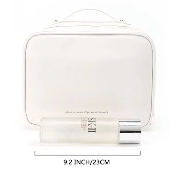 Makeup Bag Clear Compartments Water-Resistant Travel Organizer