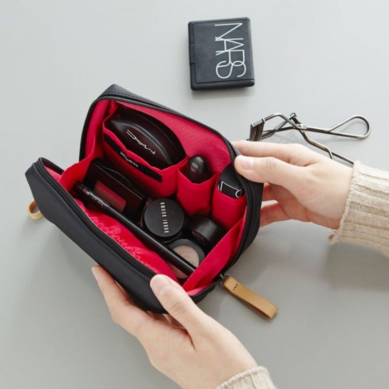 Makeup Bag Padded Nylon Spacious Interior