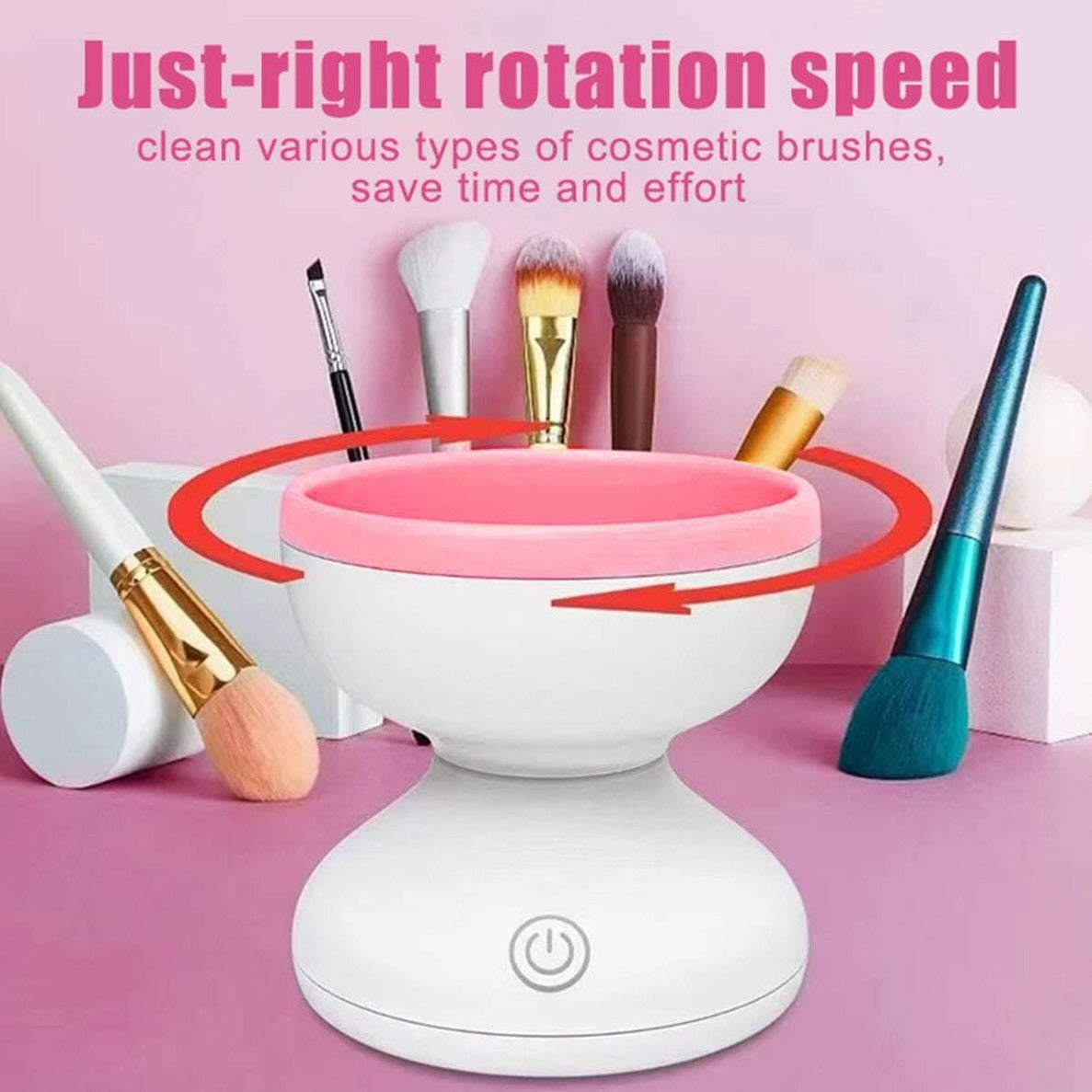 Makeup Brush Cleaner USB-Powered Rotating Deep Clean