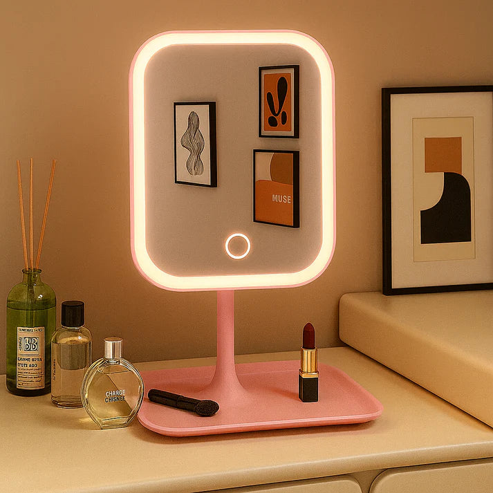 Makeup Mirror LED 3 Light Colors Touch Dimmer