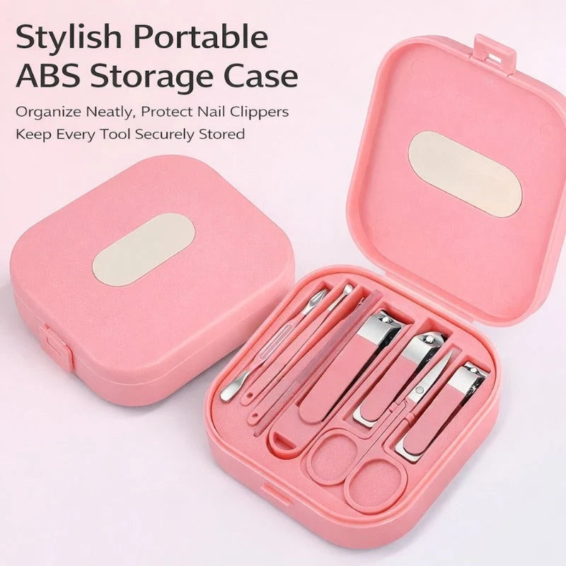 Manicure Set Precision Stainless Steel Hard Shell Travel Case