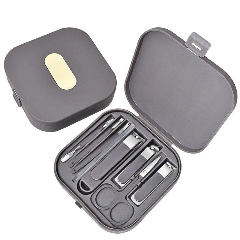 Manicure Set Precision Stainless Steel Hard Shell Travel Case