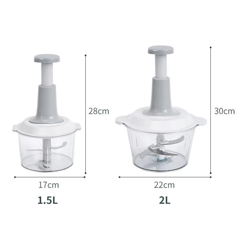 Manual Food Chopper Stainless Steel Blades