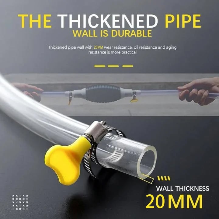 Manual Siphon Pump Large-Caliber 2-Meter Hoses Fuel & Water