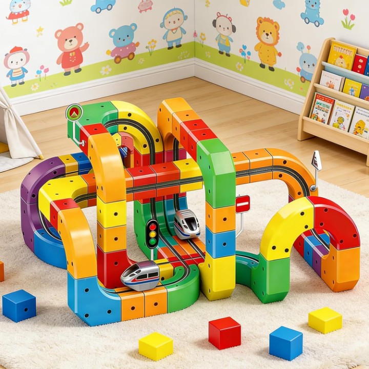 Marble Run Set Magnetic Levitating Train Over 50 Layouts