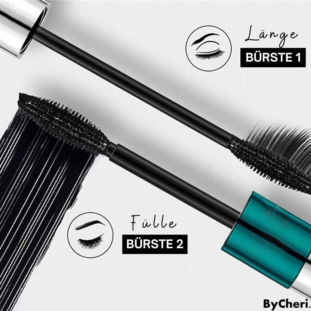 Mascara Dual Brush Silk Fiber & Waterproof