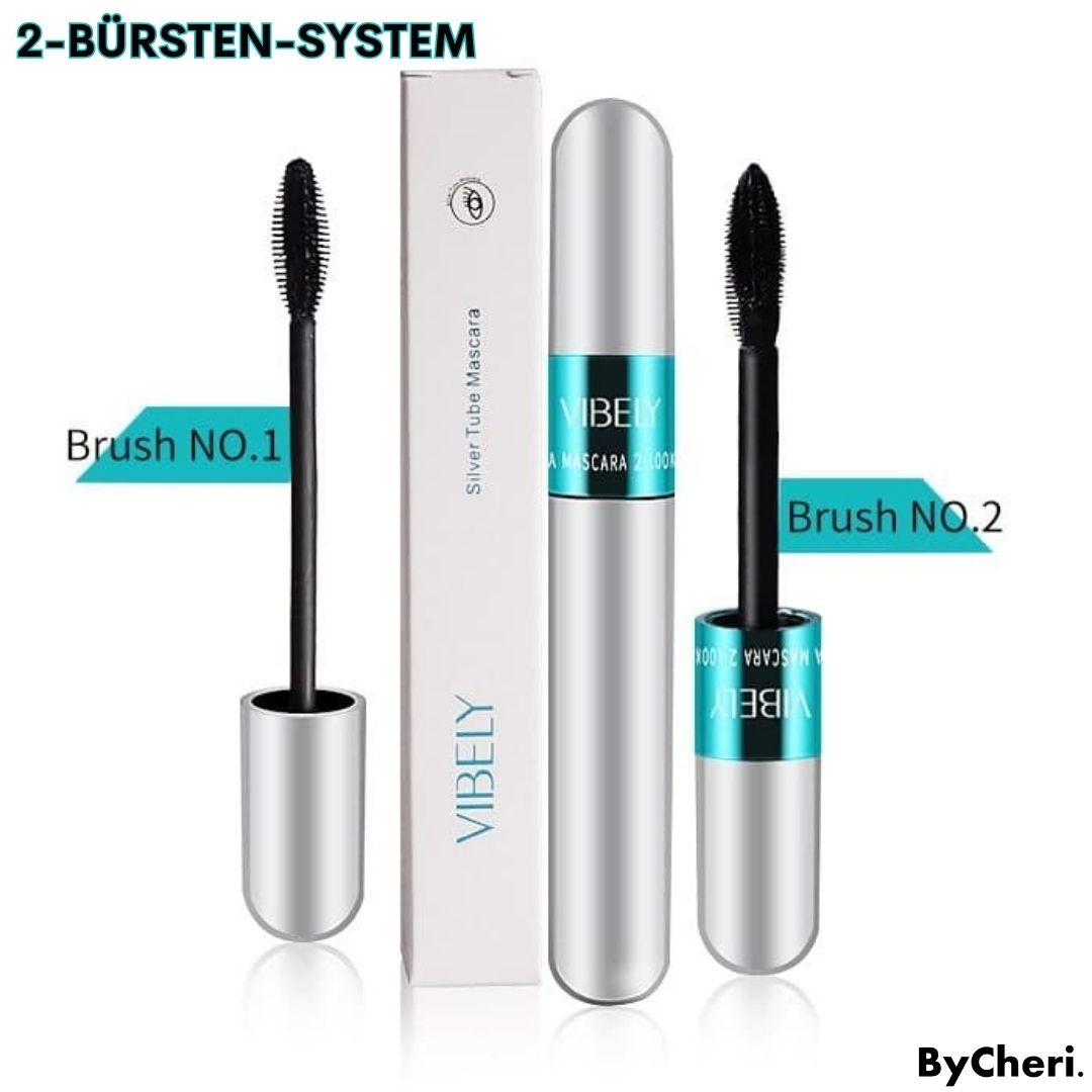 Mascara Dual Brush Silk Fiber & Waterproof