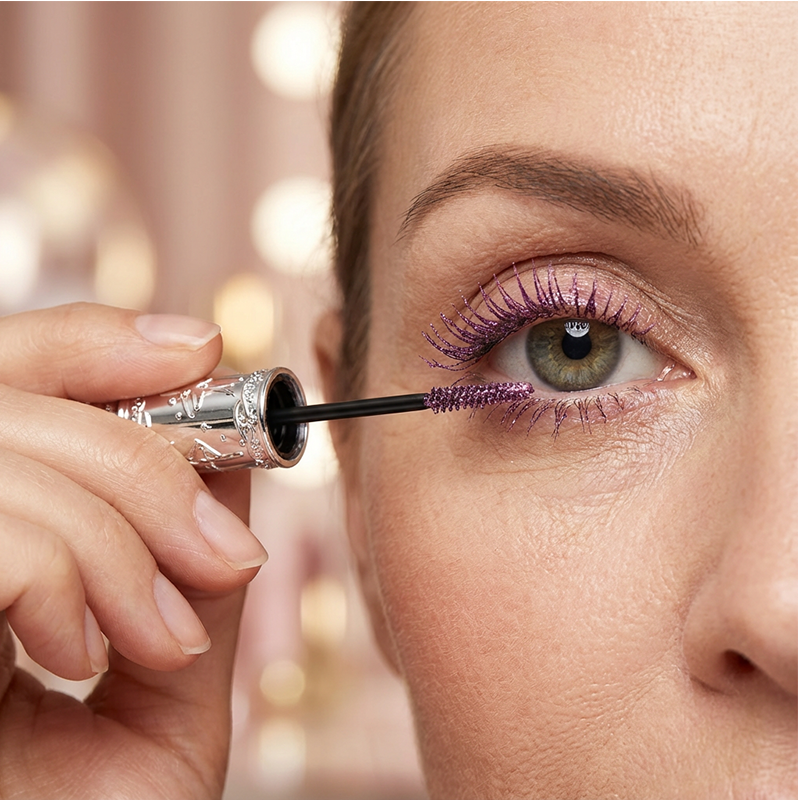 Mascara Instant Curl Waterproof Glitter Finish
