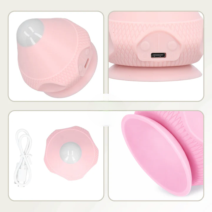 Massage Ball Suction Cup Heat & Vibration USB Rechargeable