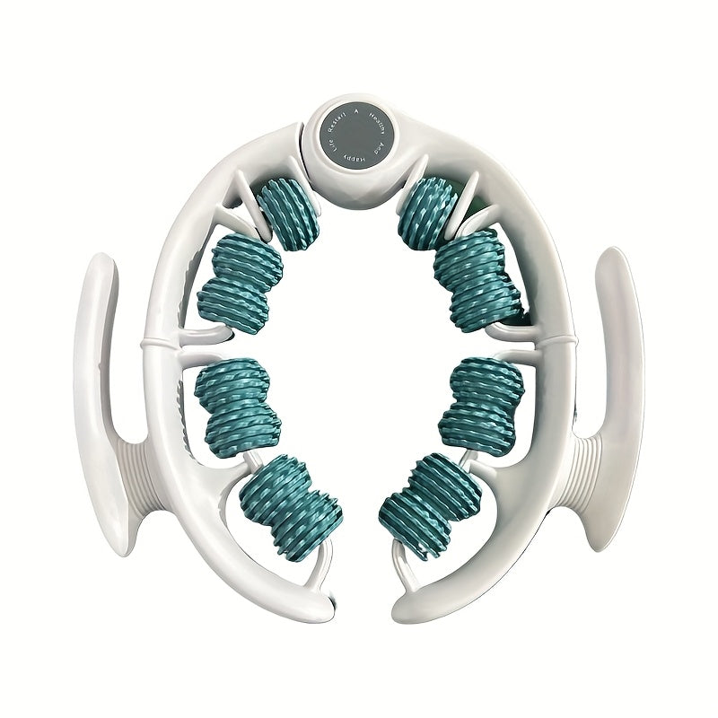 Massage Roller 14 Ribbed Rollers Ergonomic Leg Clamp