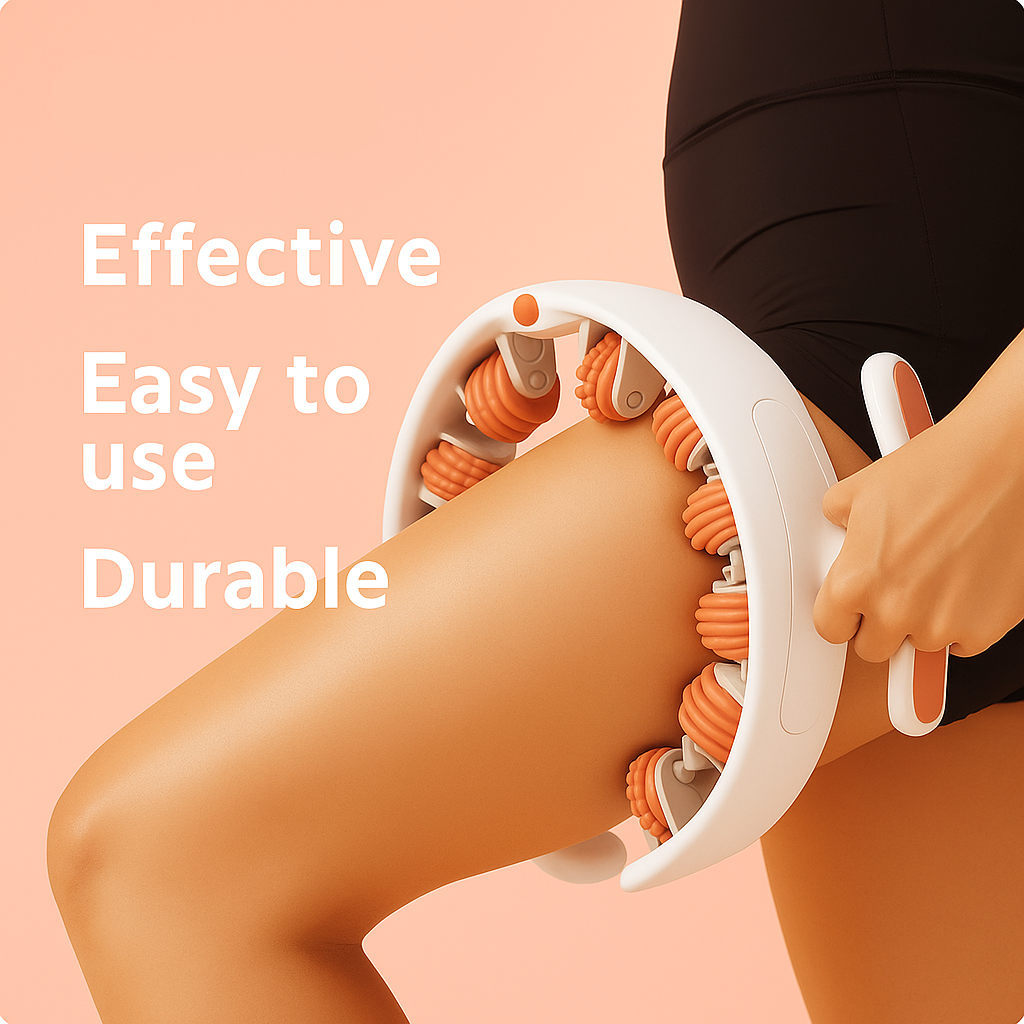Massage Roller 3D Texture Adjustable 180 Degree Non-Slip Grip