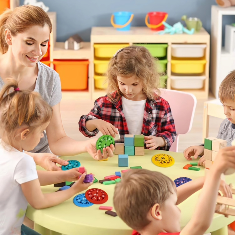 Math Fidget Set Colorful Spinning 9-Piece