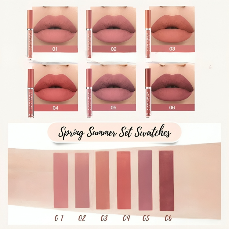 Matte Liquid Lipstick Set Long-Lasting Waterproof Vitamin E