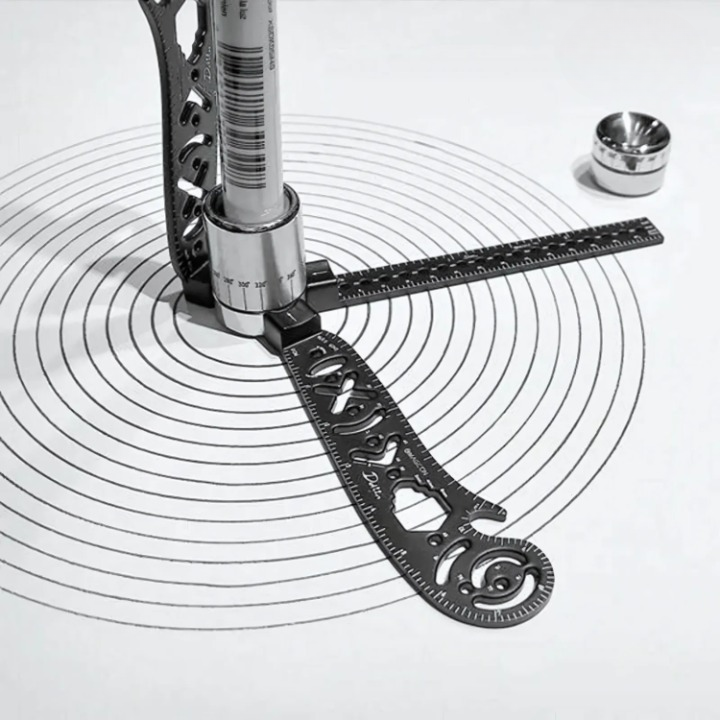 Measuring Ruler 6-In-1 Stainless Steel Pocket-Sized