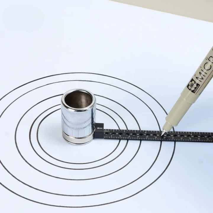Measuring Ruler 6-In-1 Stainless Steel Pocket-Sized