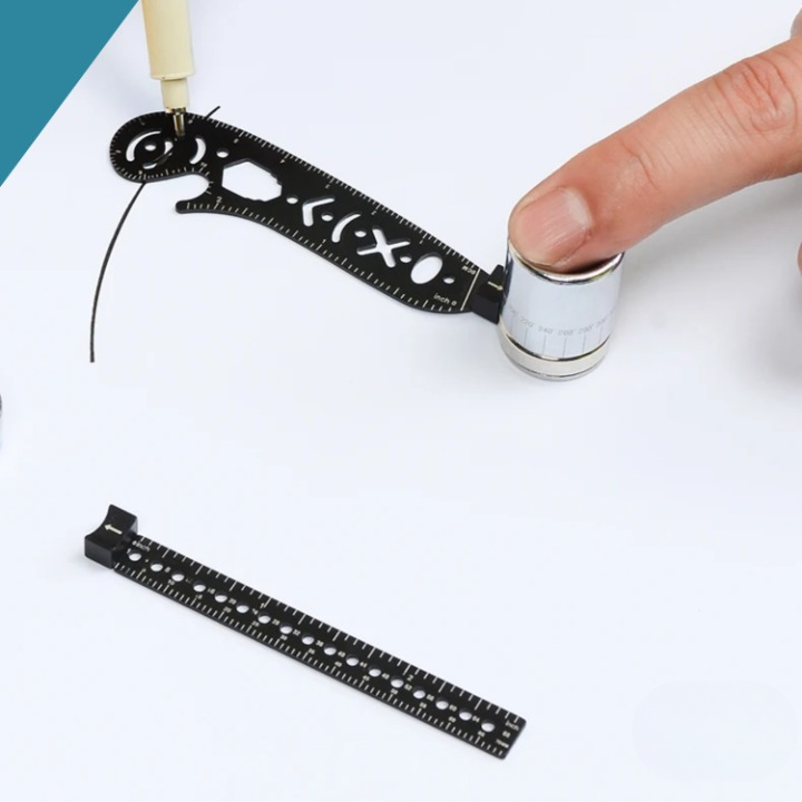 Measuring Ruler 6-In-1 Stainless Steel Pocket-Sized