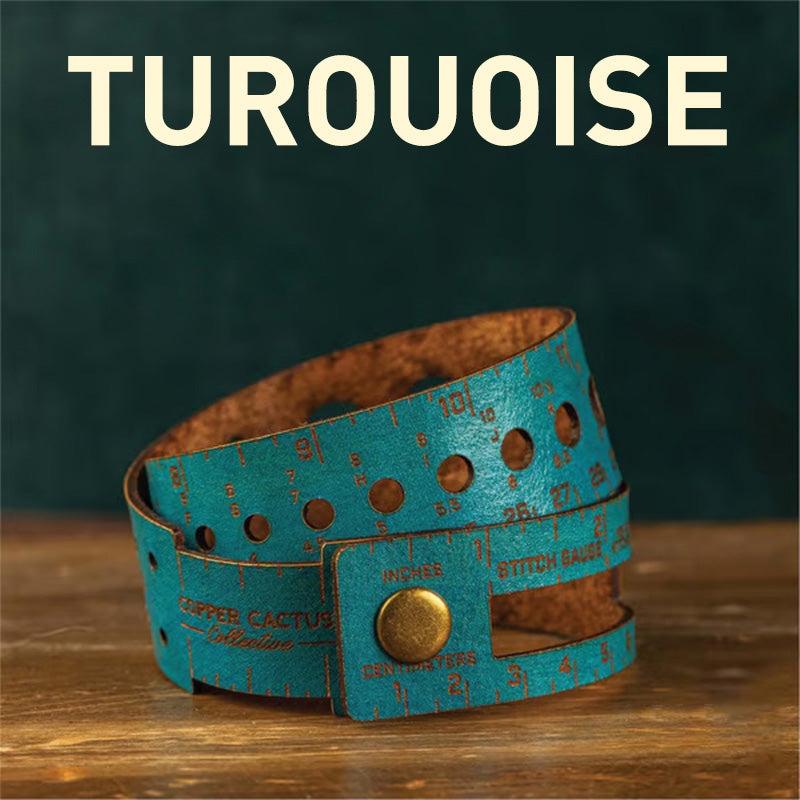 Measuring Ruler Vegetable-Tanned Leather 7-In-1 Wrist Wrap