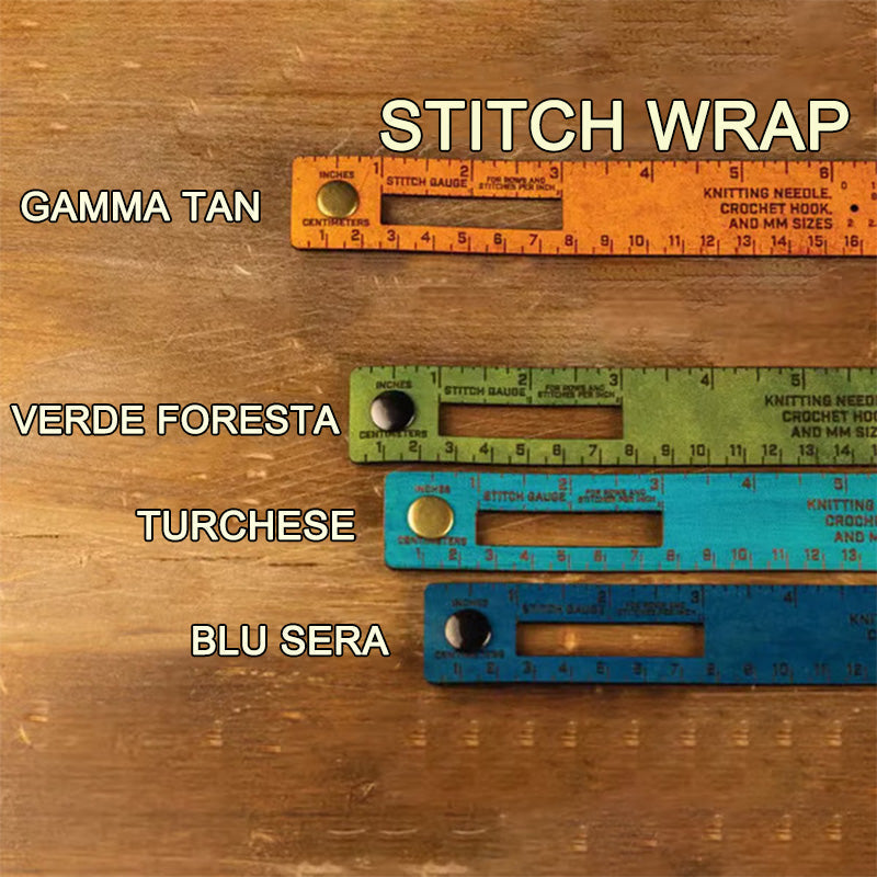 Measuring Ruler Vegetable-Tanned Leather 7-In-1 Wrist Wrap