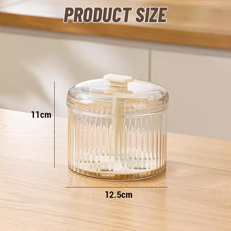 Meatball Press Even Shaping Glass Container & Airtight Lid