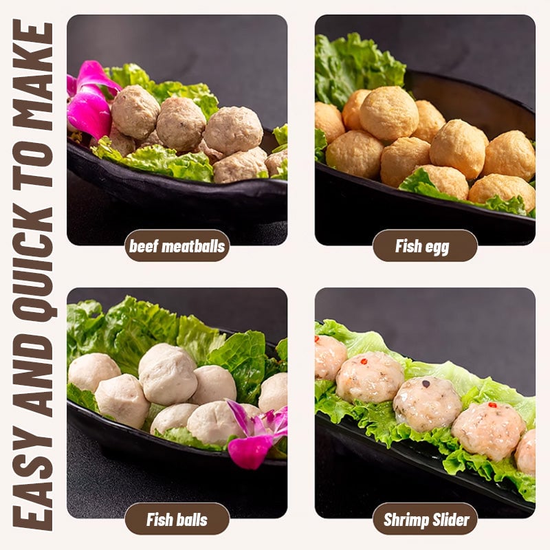 Meatball Press Even Shaping Glass Container & Airtight Lid