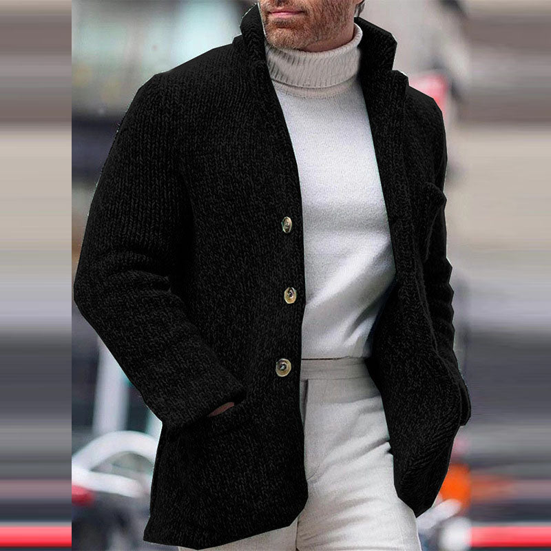 Men's Cardigan Casual Open-Front Knit