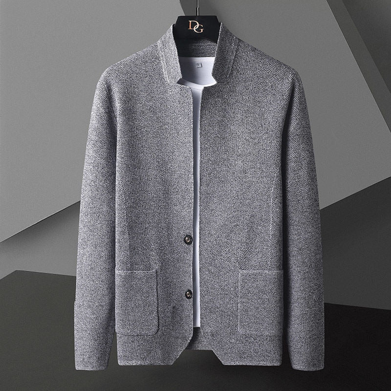 Men's Cardigan Stand-Up Collar & Slim Fit Premium Knit