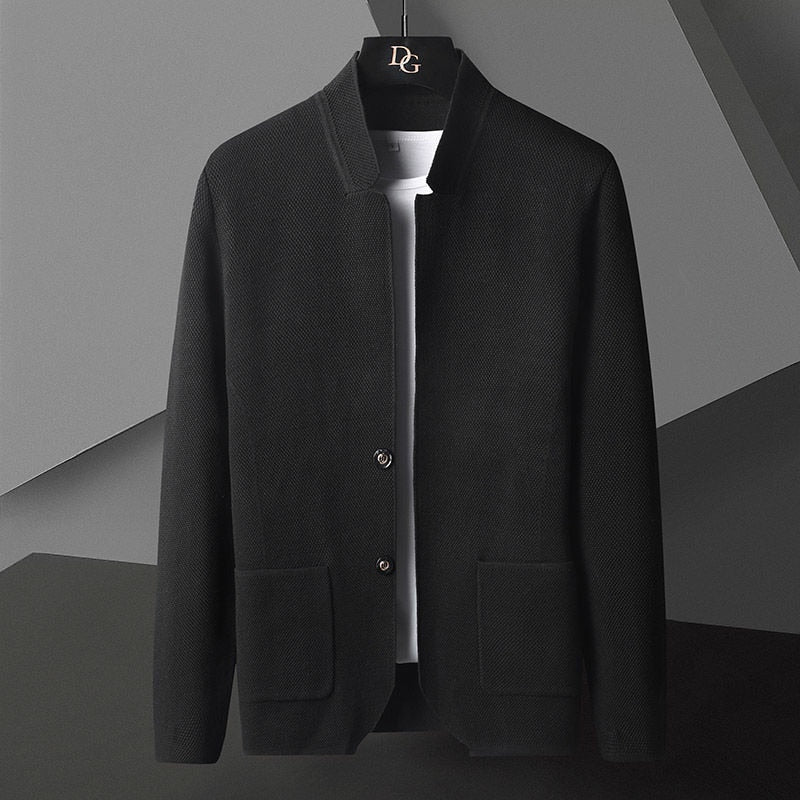 Men's Cardigan Stand-Up Collar & Slim Fit Premium Knit