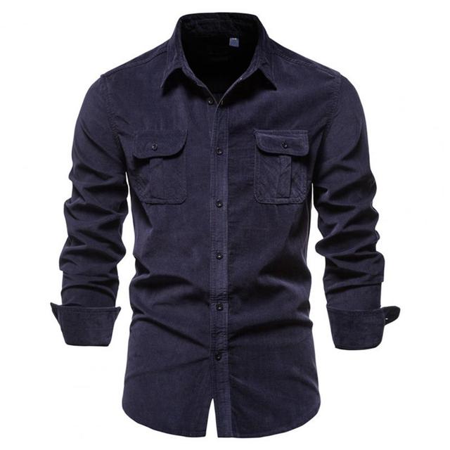 Men's Overshirt Cotton Blend Lightweight Chest Pockets