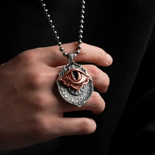 Men's Pendant Necklace Mystical Eye Vintage Style