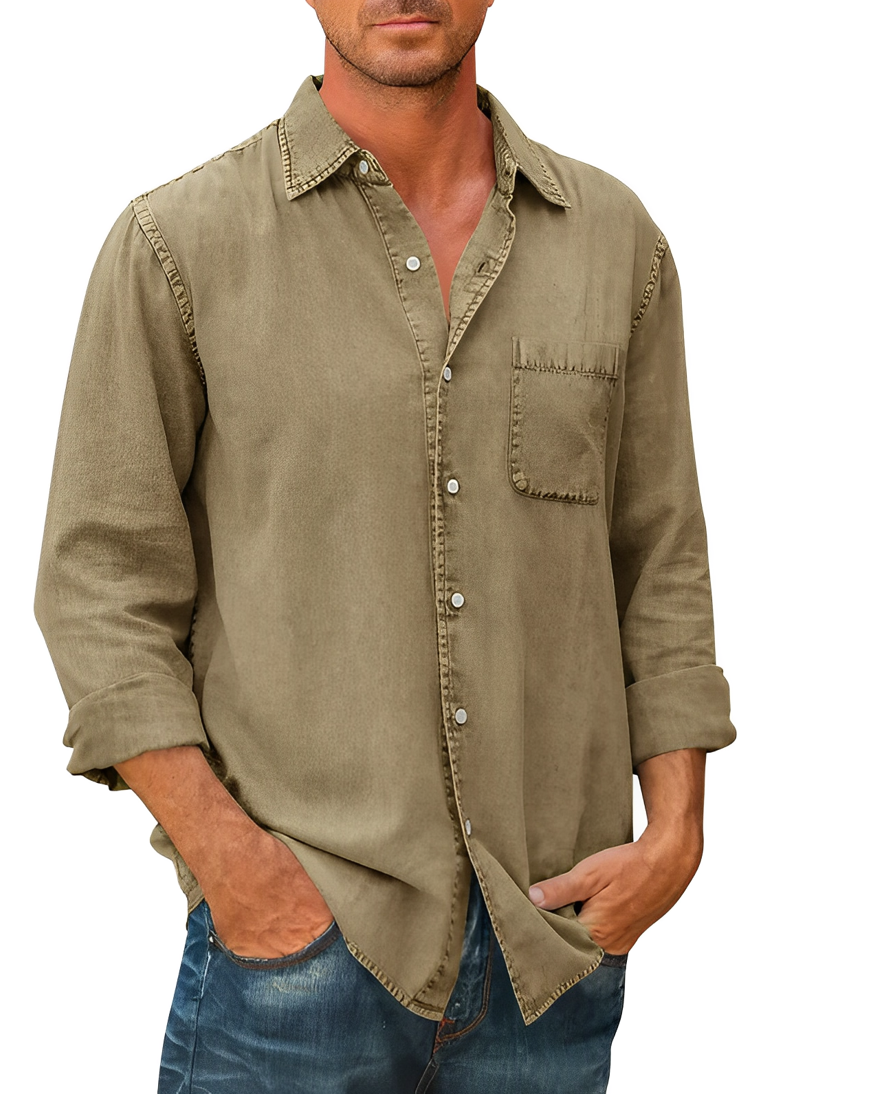 Men's Shirt Relaxed Fit Breathable Ola Fabric