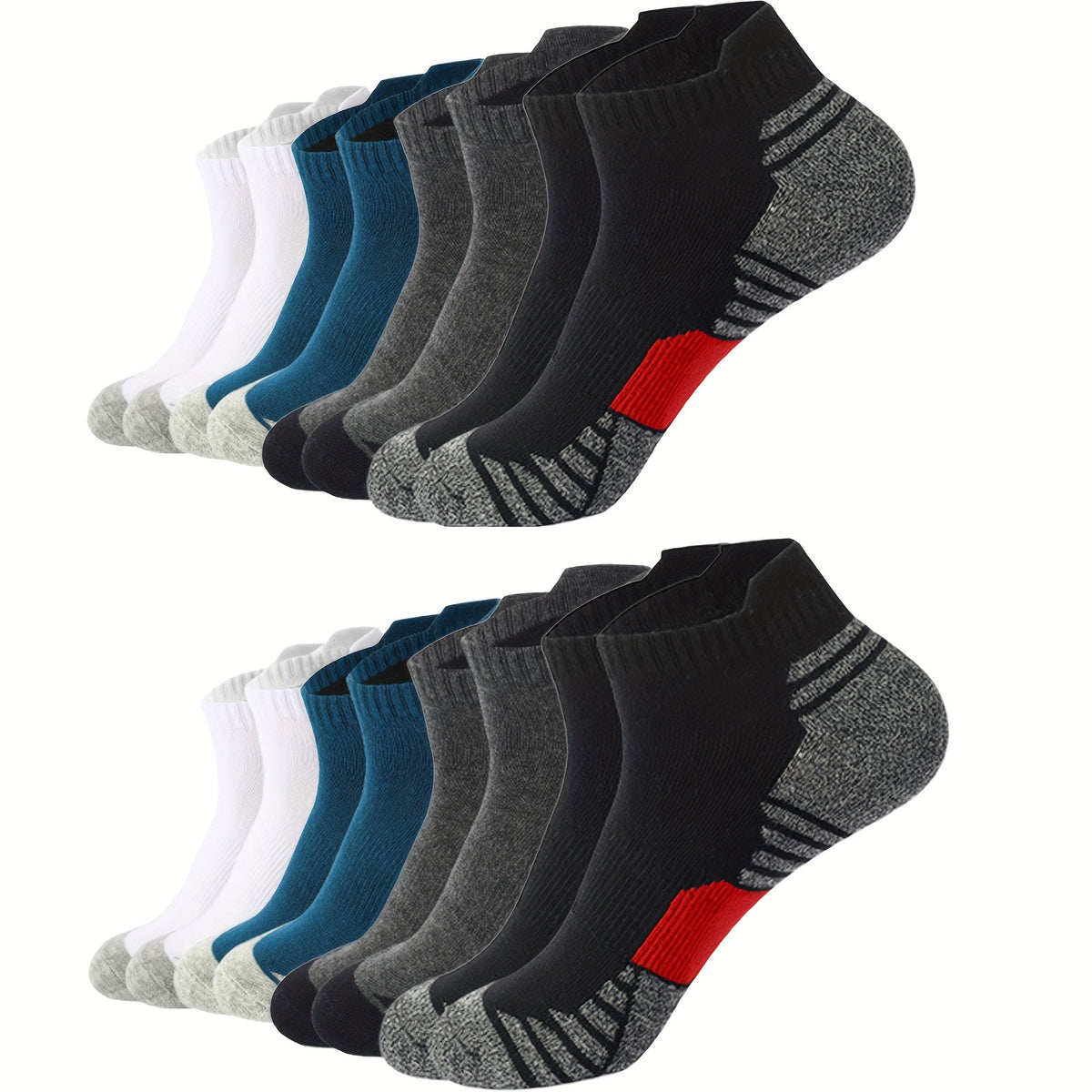 Men's Sneaker Socks Low-Cut Breathable Reinforced Heel & Toe