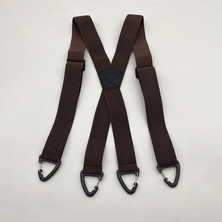 Men's Suspenders 1.5 Inch Wide X-Back Hook Clips