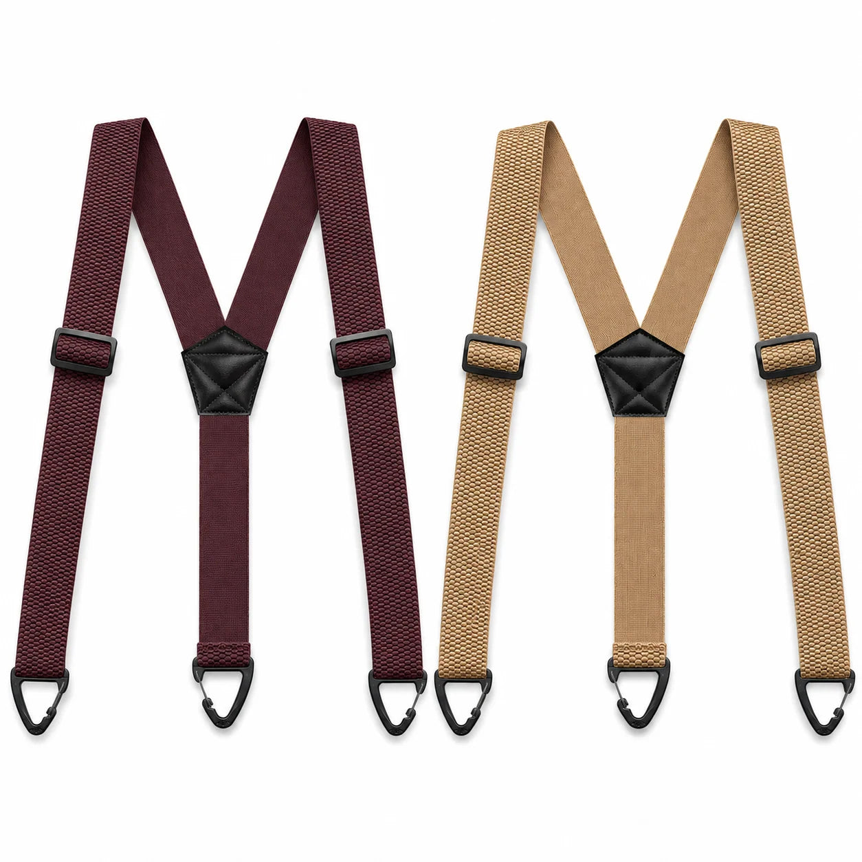 Men's Suspenders 1.5 Inch Wide X-Back Hook Clips