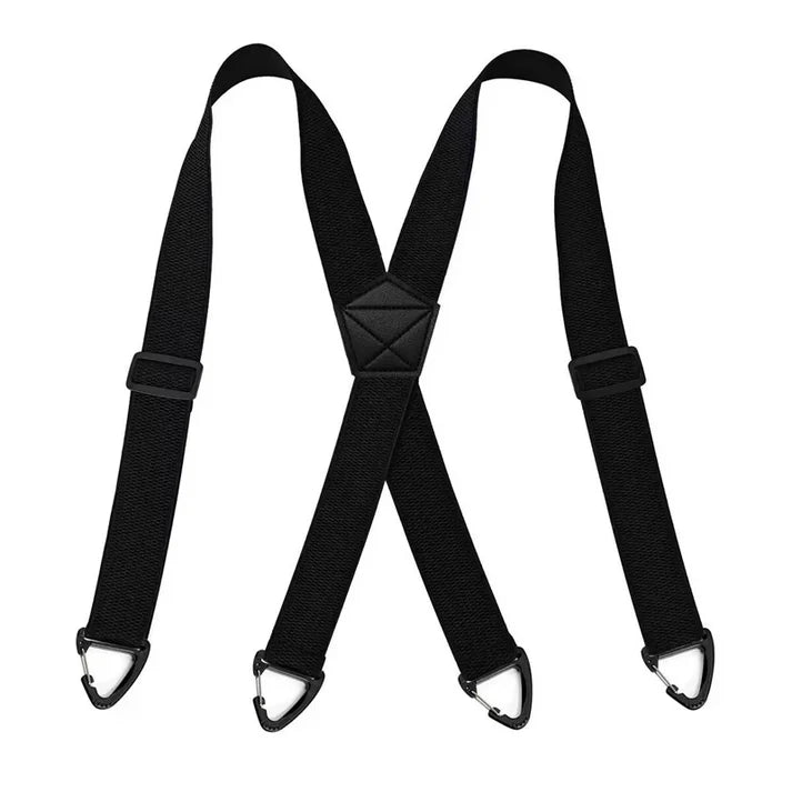 Men's Suspenders 1.5 Inch Wide X-Back Hook Clips