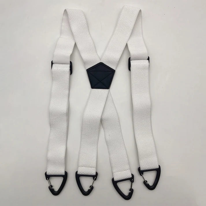 Men's Suspenders 1.5 Inch Wide X-Back Hook Clips