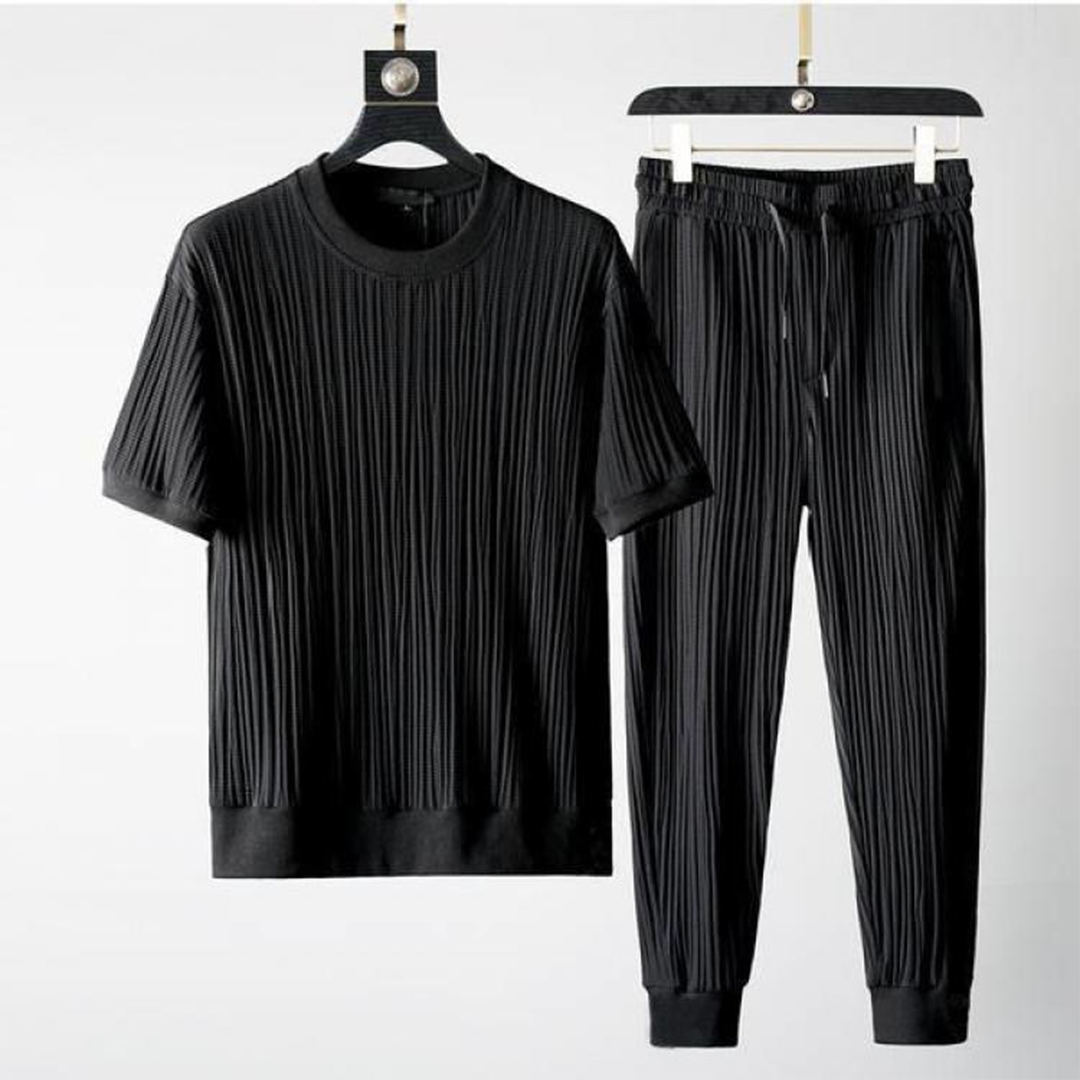 Men's Two-Piece Set Lightweight Polyester Drawstring Pants