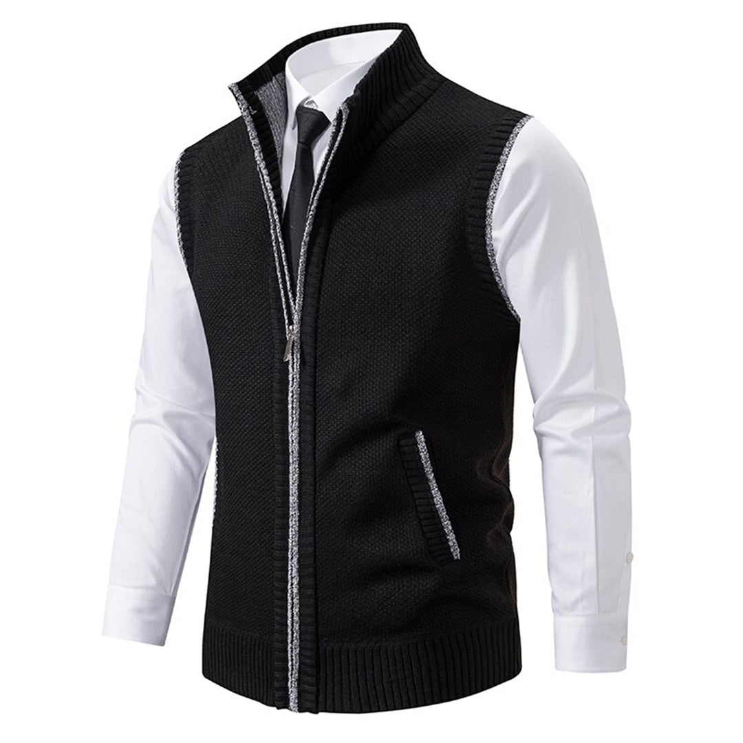 Men's Vest Polyester Textured Knit Versatile Layering