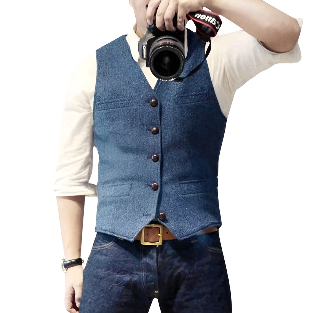 Men's Vest Tailored Fit Lightweight Knit All-Season Wear