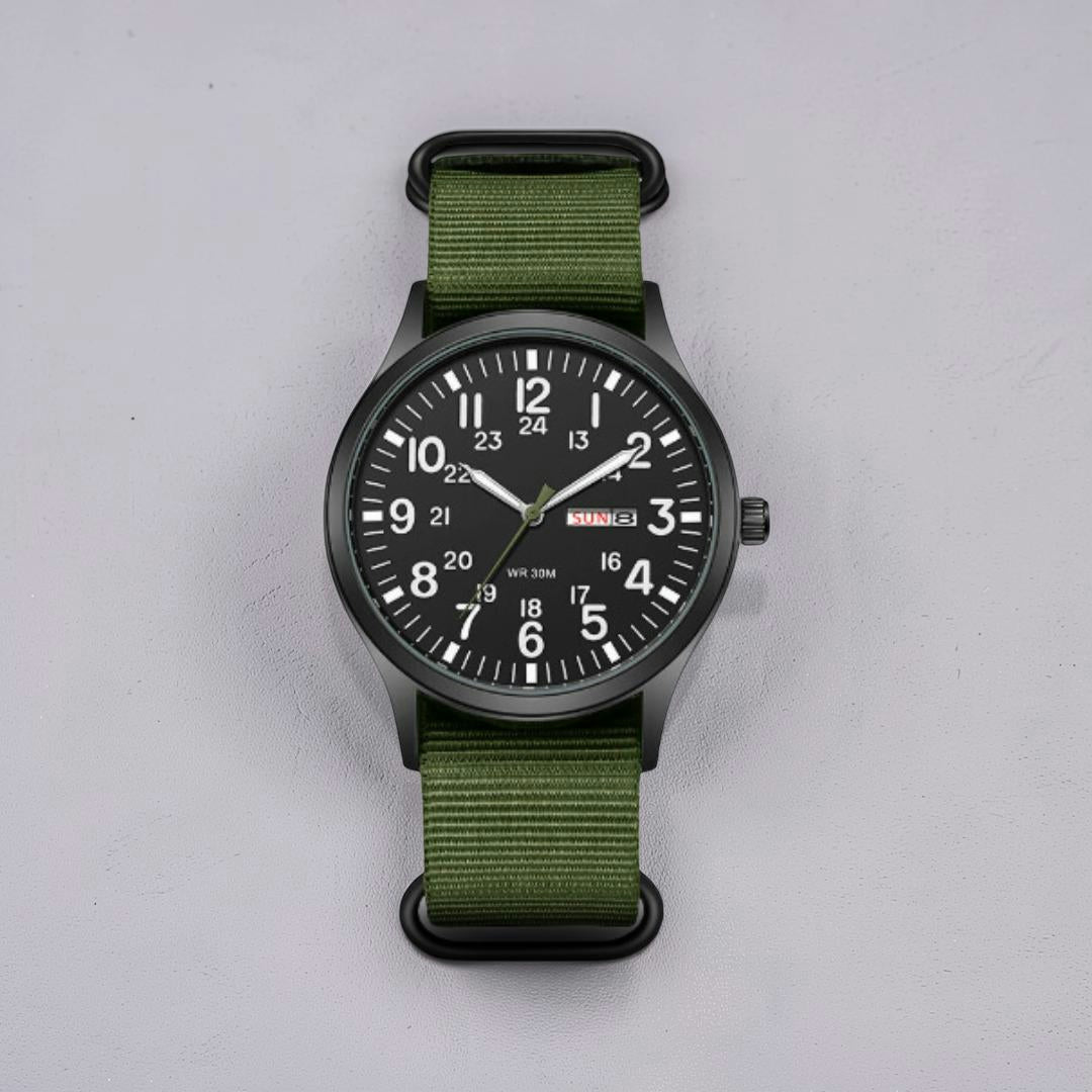 Men's Watch Military Style Waterproof Luminous Dial