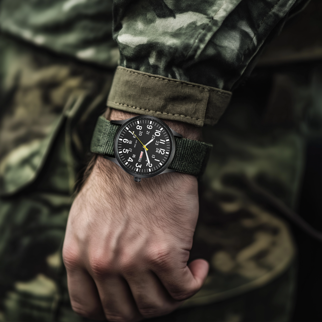 Men's Watch Military Style Waterproof Luminous Dial