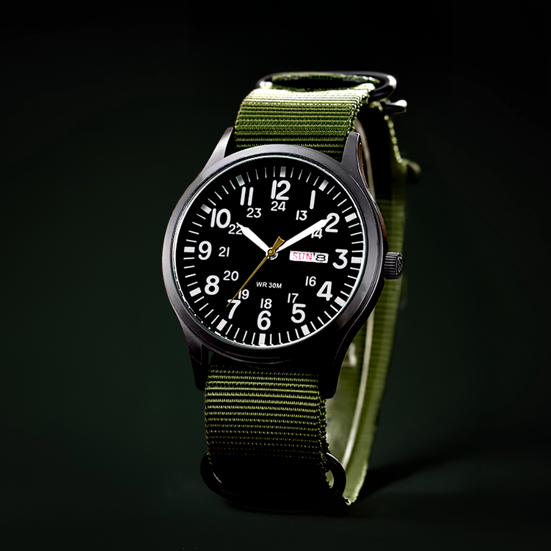 Men's Watch Military Style Waterproof Luminous Dial