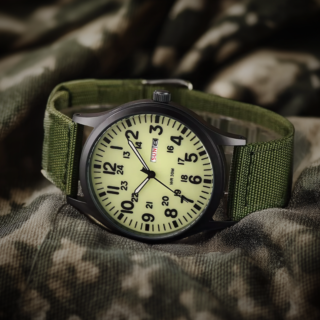 Men's Watch Military Style Waterproof Luminous Dial