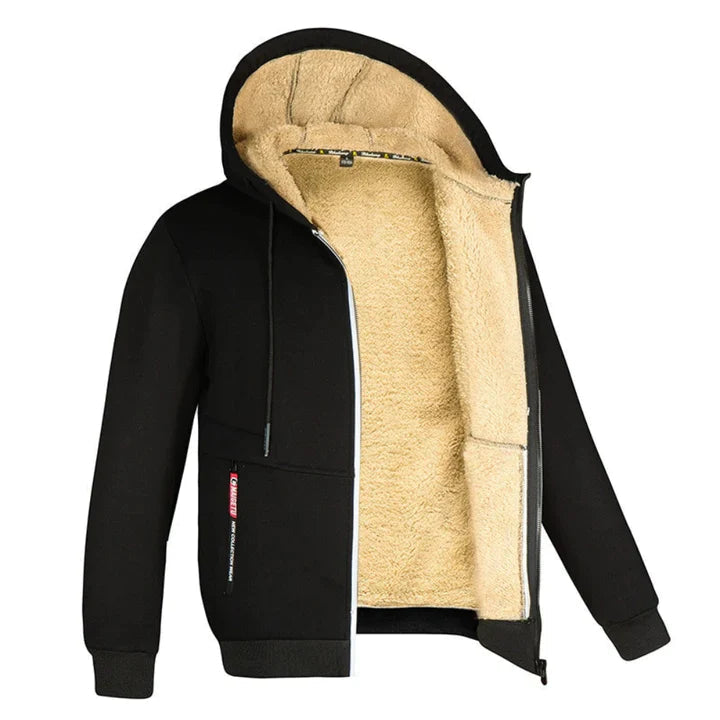 Men's Wool Coat Fleece-Lined Weatherproof & Durable