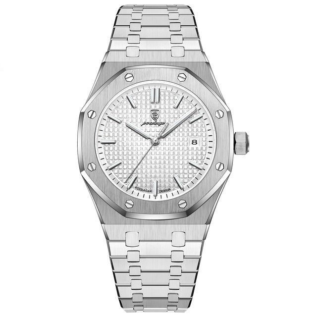 Men's Wristwatch Quartz Movement & Stainless Steel Bracelet