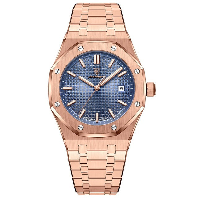 Men's Wristwatch Quartz Movement & Stainless Steel Bracelet