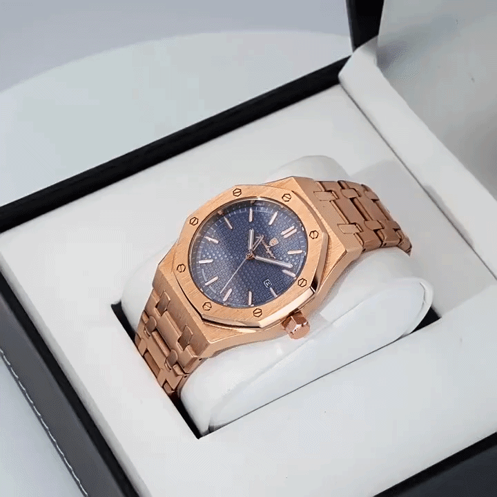 Men's Wristwatch Quartz Movement & Stainless Steel Bracelet