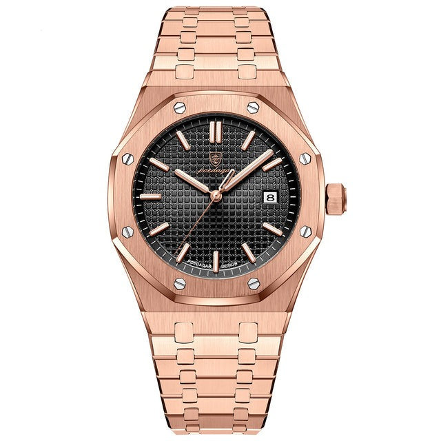 Men's Wristwatch Quartz Movement & Stainless Steel Bracelet