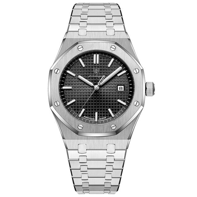 Men's Wristwatch Quartz Movement & Stainless Steel Bracelet